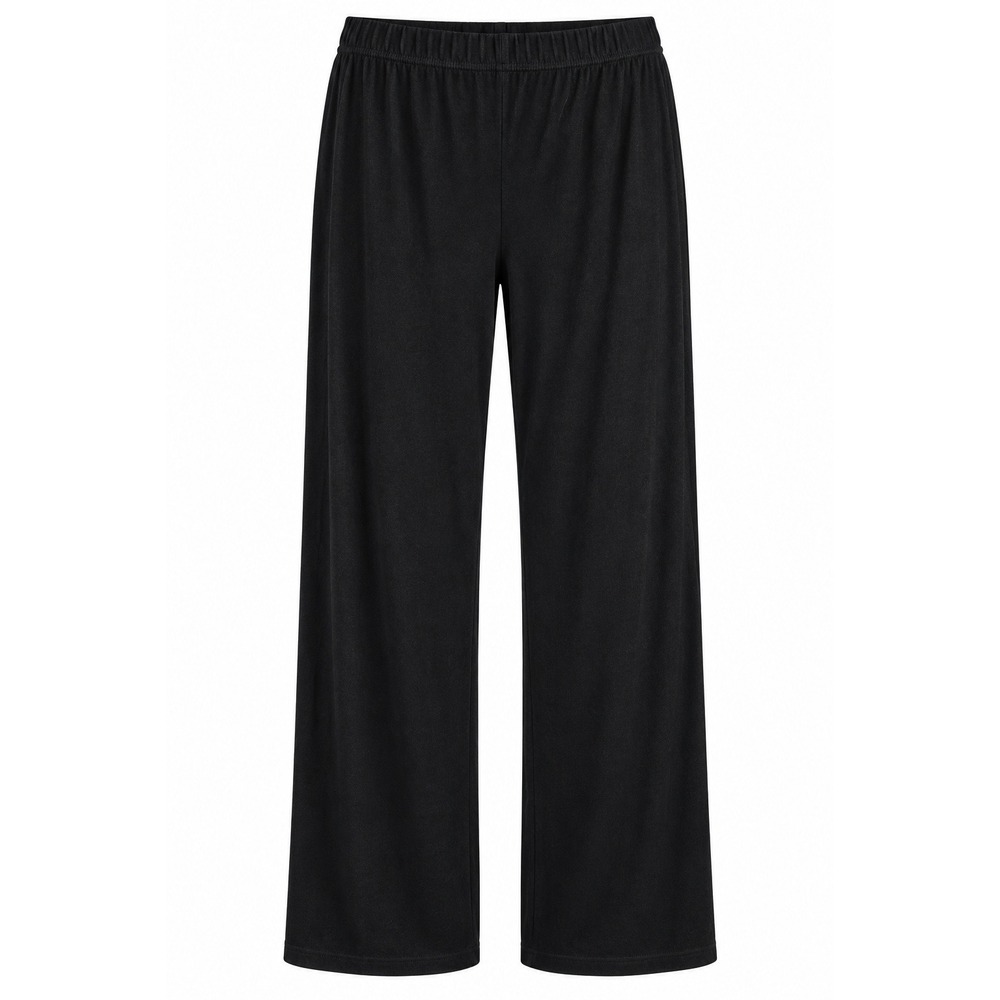Chico's Travelers Black Wide Leg Pants Size 4T Tall Acetate Blend Travel Knit
